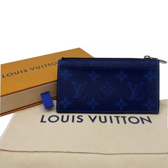 LOUIS VUITTON Taiga Garama Coin Card Holder Monogram Canvas - Picture 1 of 12